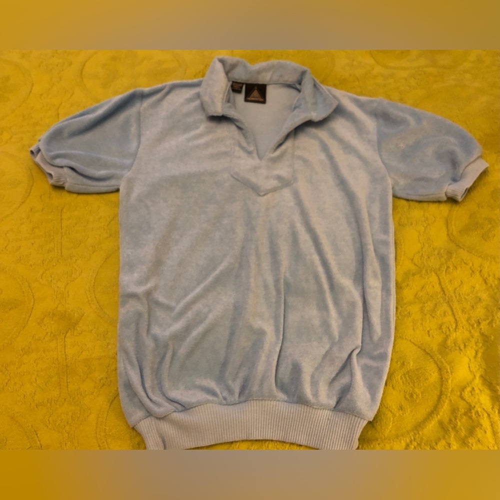 Vintage Kennington light blue terry top. Size S